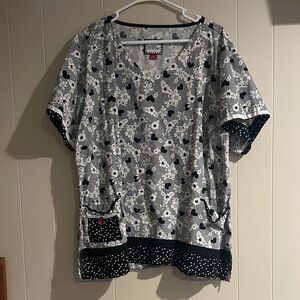 Mary Engelbreit Black and White Floral Top